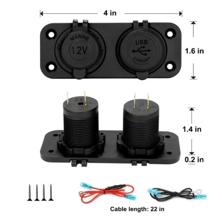شارژر USB خودرویی روپنلی دوبل فندکی و دو خروجی فست شارژ QC3.0 باONF لمسی